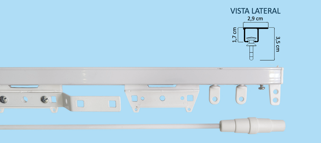 Riel hotelero blanco 175